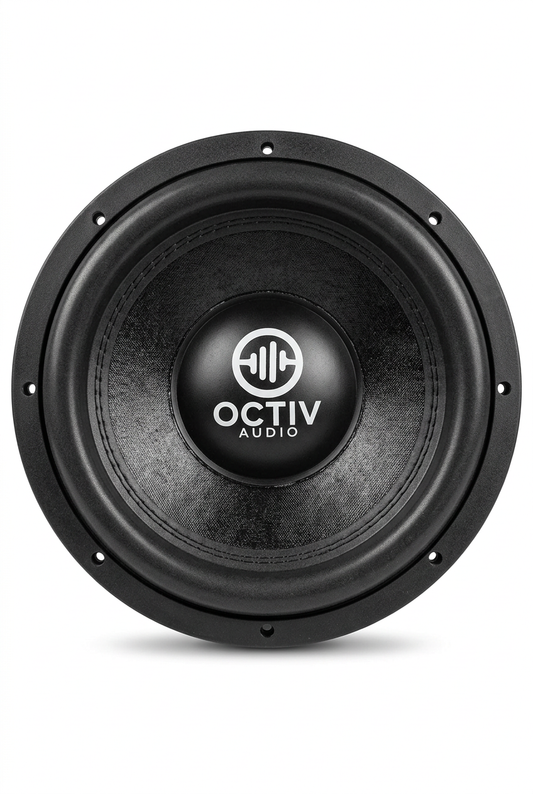 Octiv Audio Model 2 subwoofer front view on white background